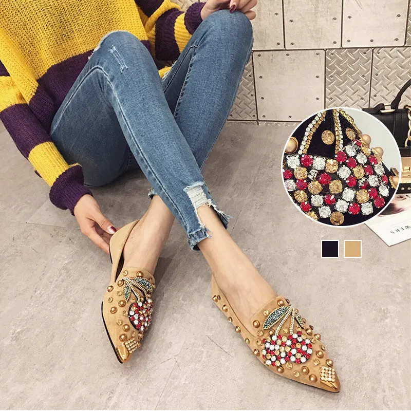 🎉 Sommer-Special 🎉Kirsche Strass Nietenschuhe