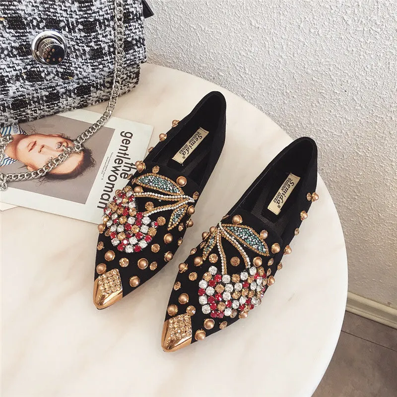 🎉 Sommer-Special 🎉Kirsche Strass Nietenschuhe