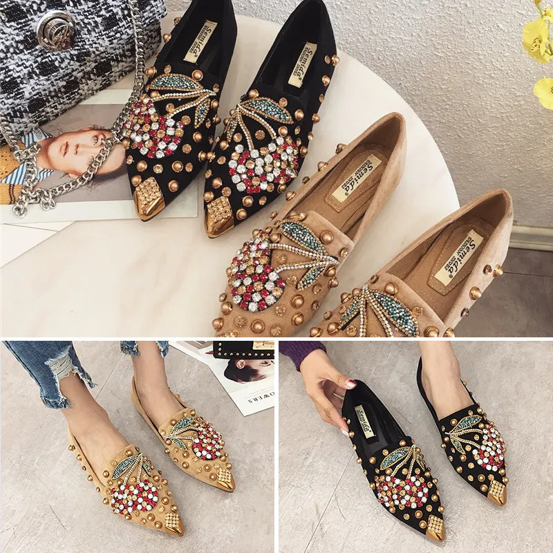 🎉 Sommer-Special 🎉Kirsche Strass Nietenschuhe