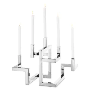 110269 - Candle Holder Skyline nickel finish