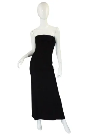 1980s Valentino Pleated Back Silk Gown