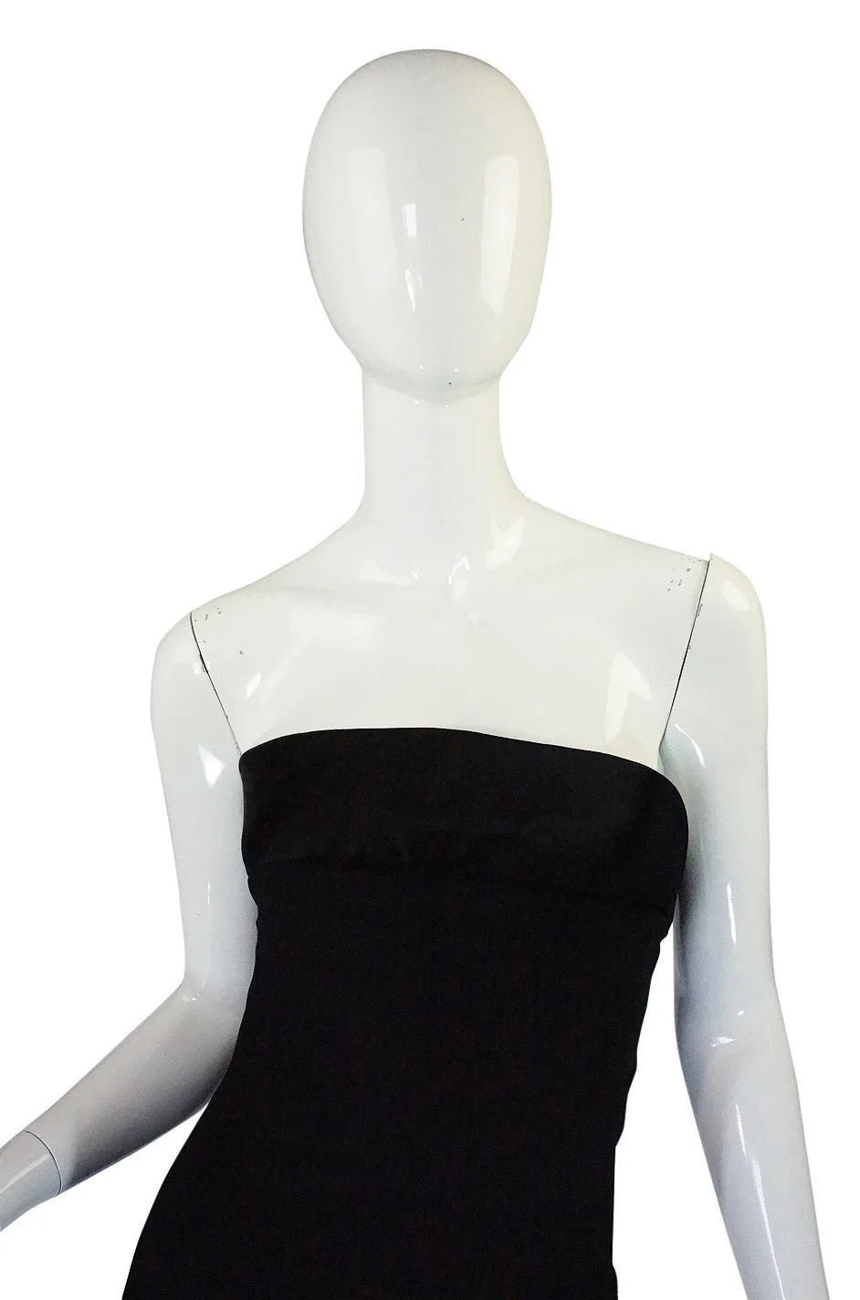 1980s Valentino Pleated Back Silk Gown