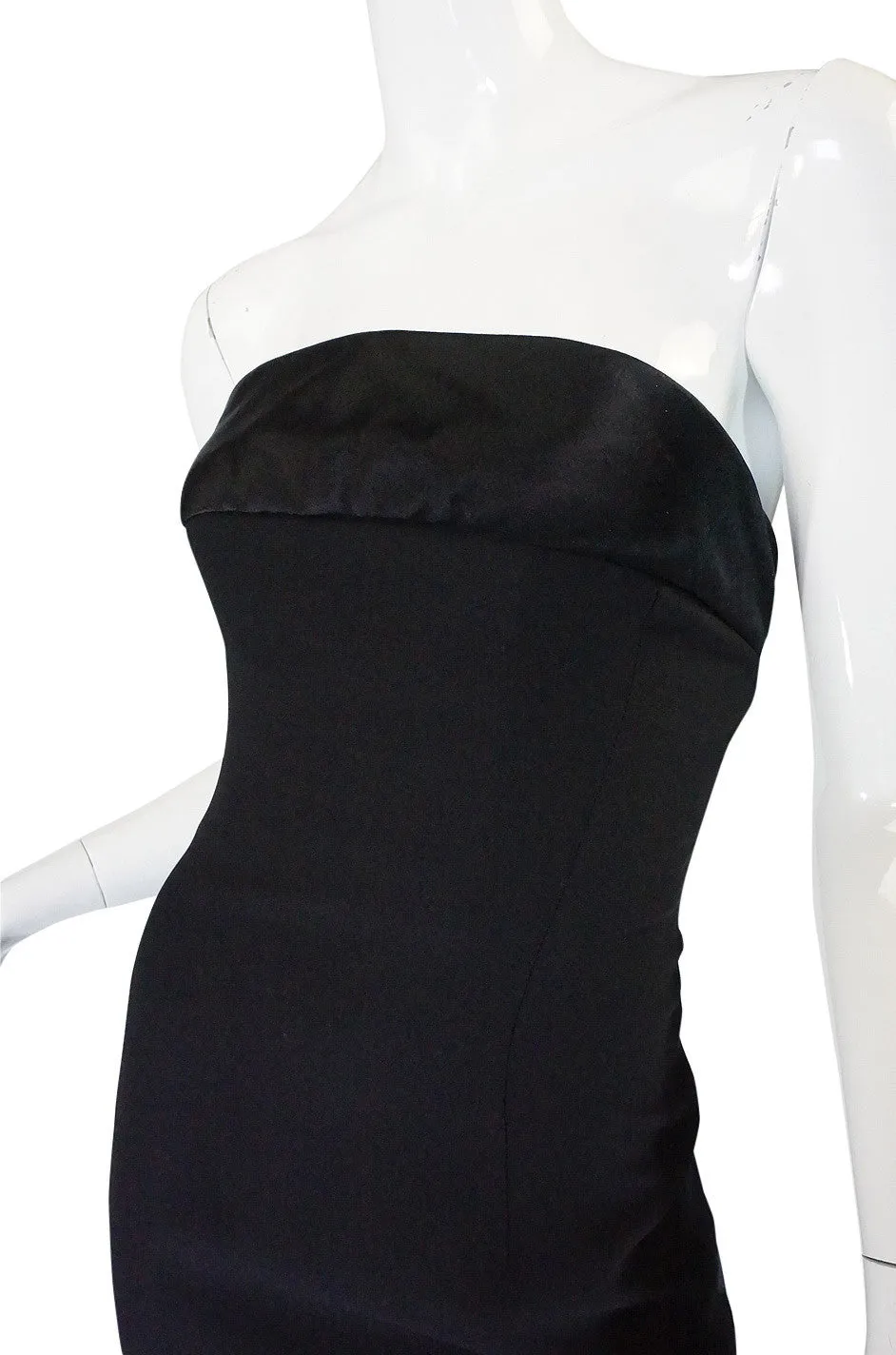 1980s Valentino Pleated Back Silk Gown