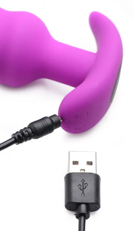 21x Silicone Swirl Plug With Remote - Purple