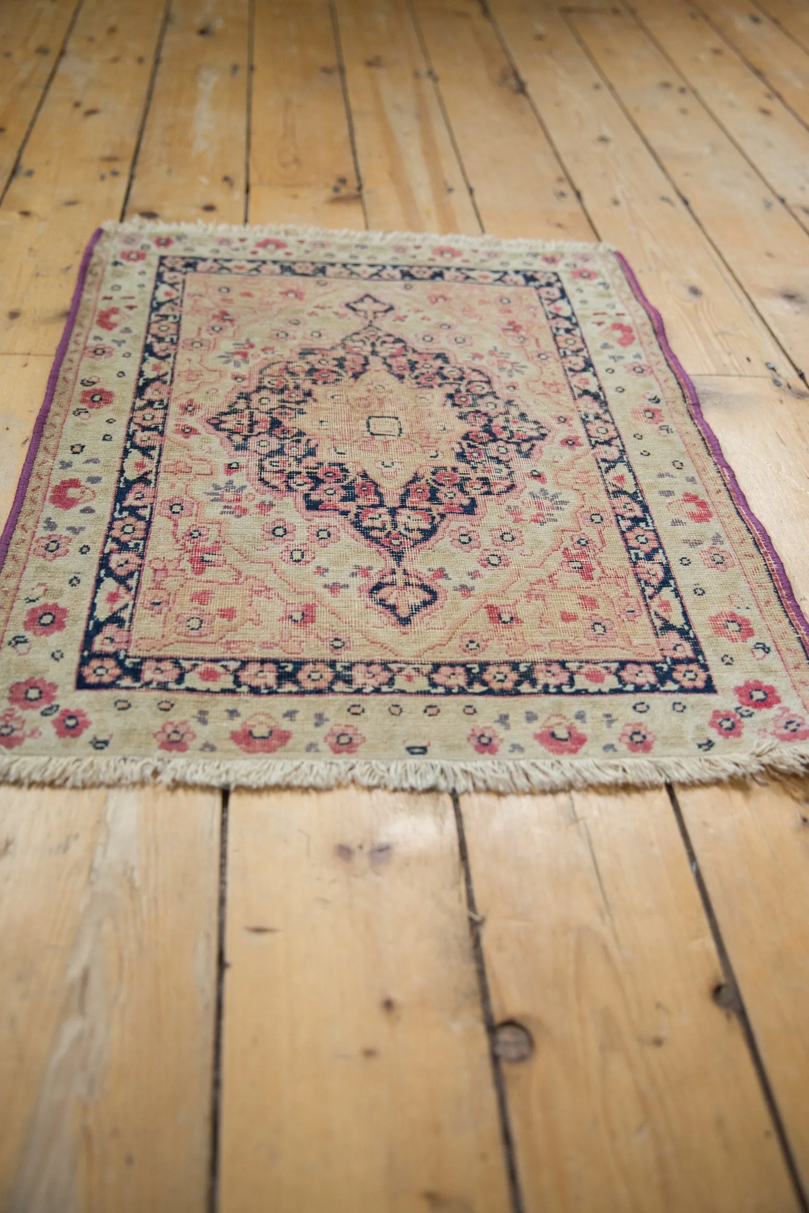 2x2.5 Antique Kerman Square Rug Mat