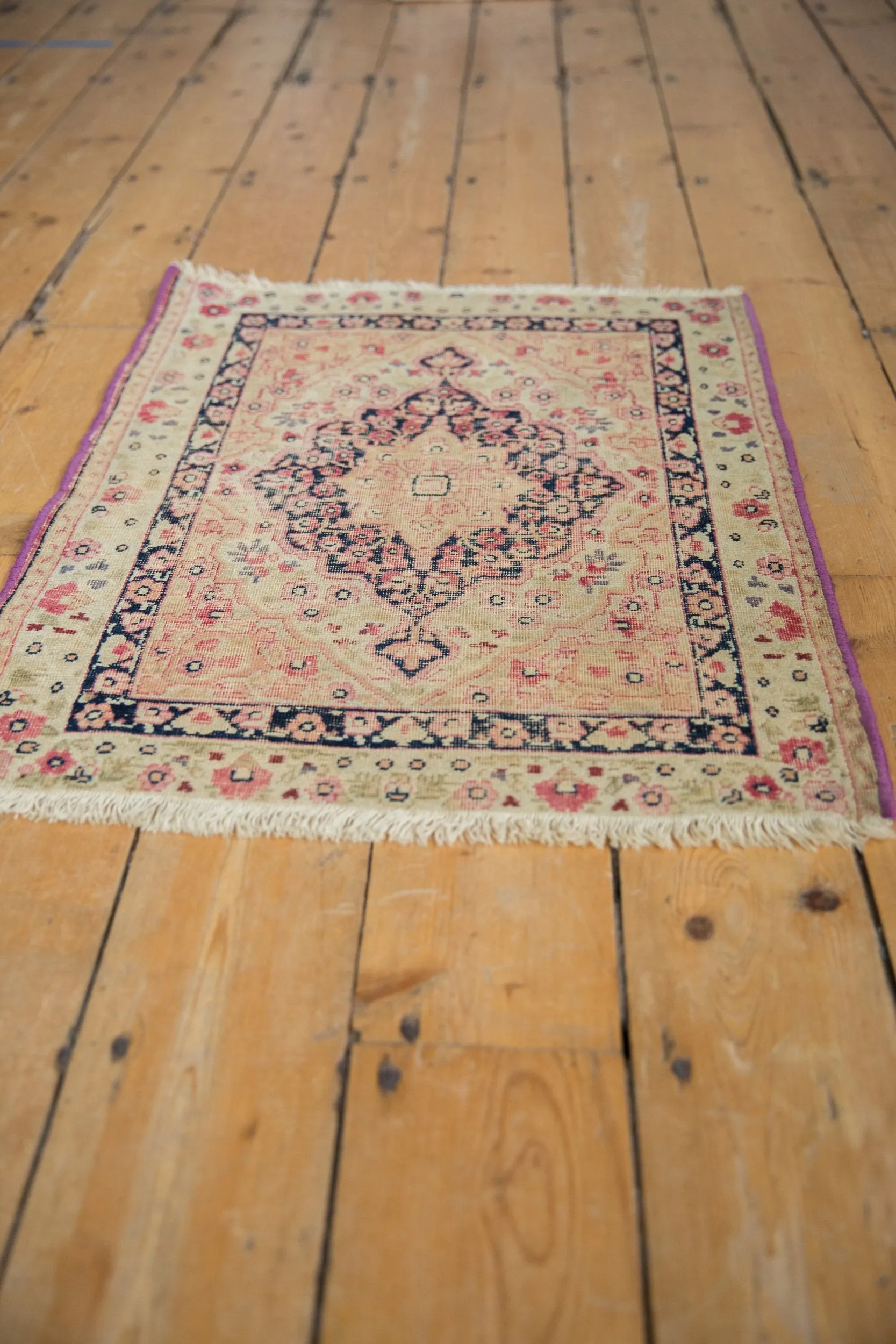 2x2.5 Antique Kerman Square Rug Mat
