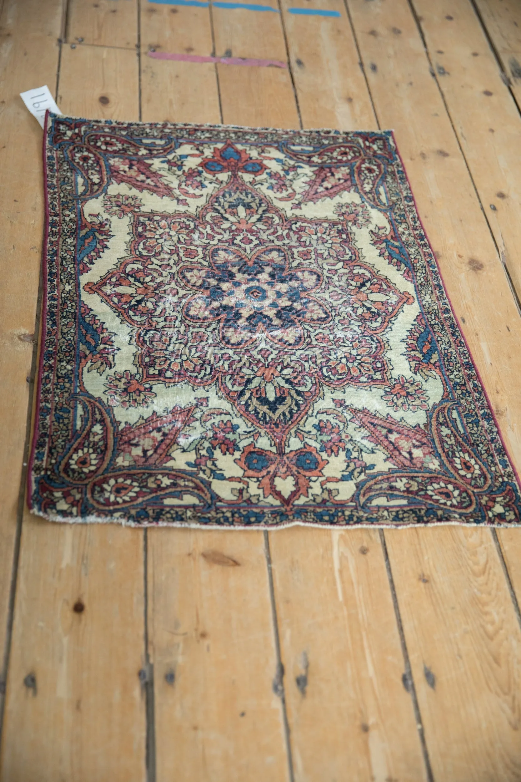 2x3 Antique Fragment Kerman Rug Mat