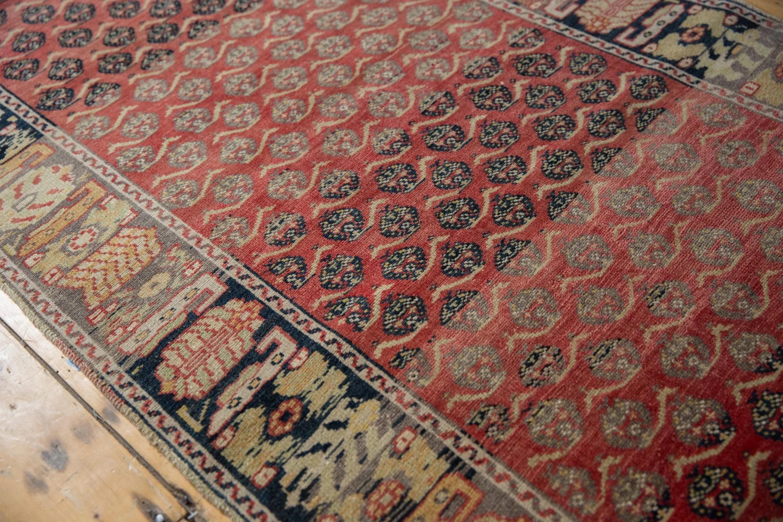 3.5x15 Vintage Distressed Oushak Rug Runner