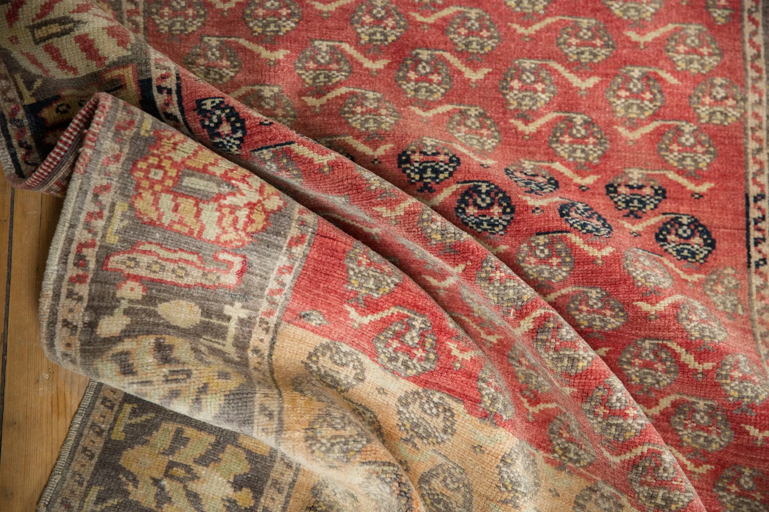 3.5x15 Vintage Distressed Oushak Rug Runner