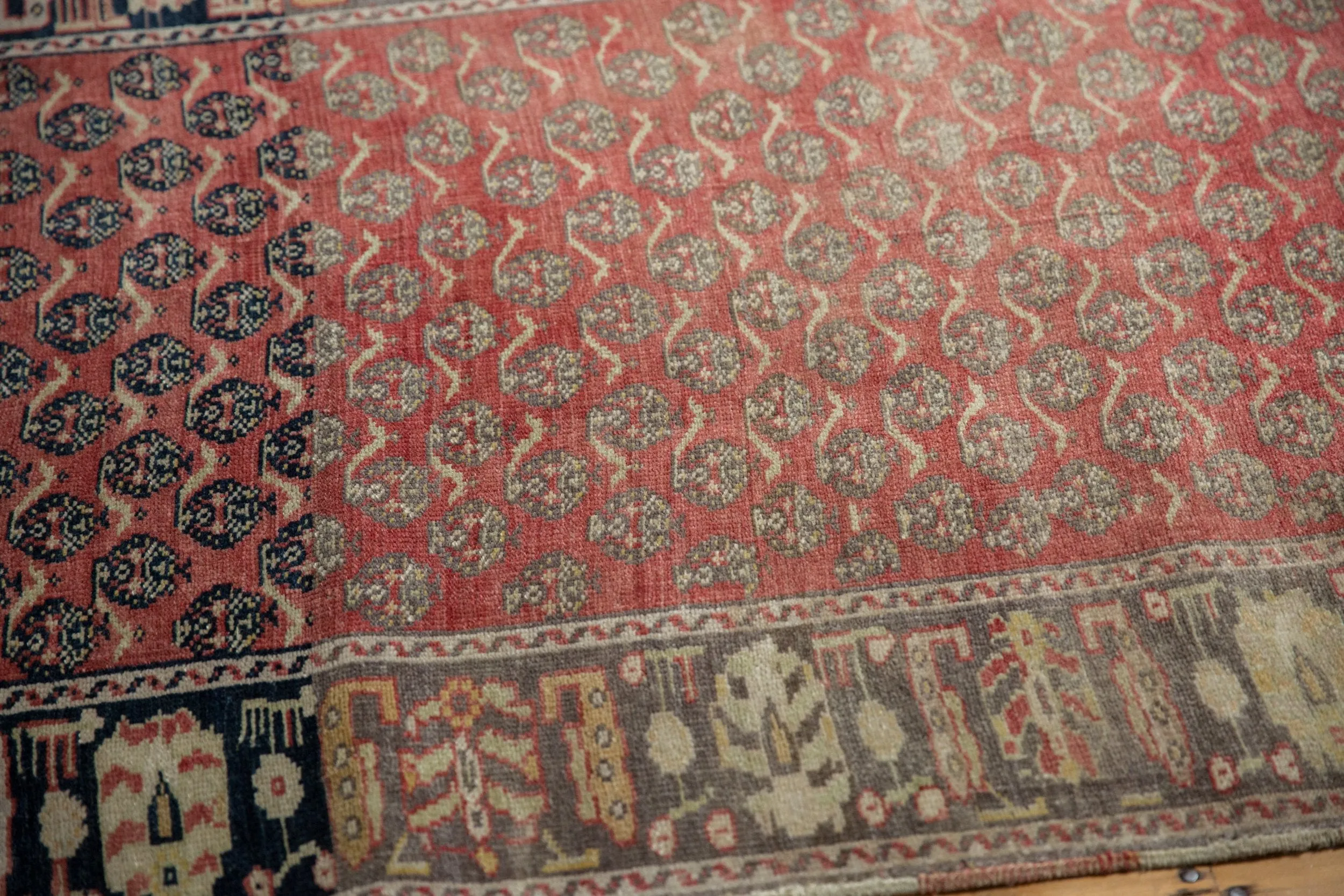 3.5x15 Vintage Distressed Oushak Rug Runner
