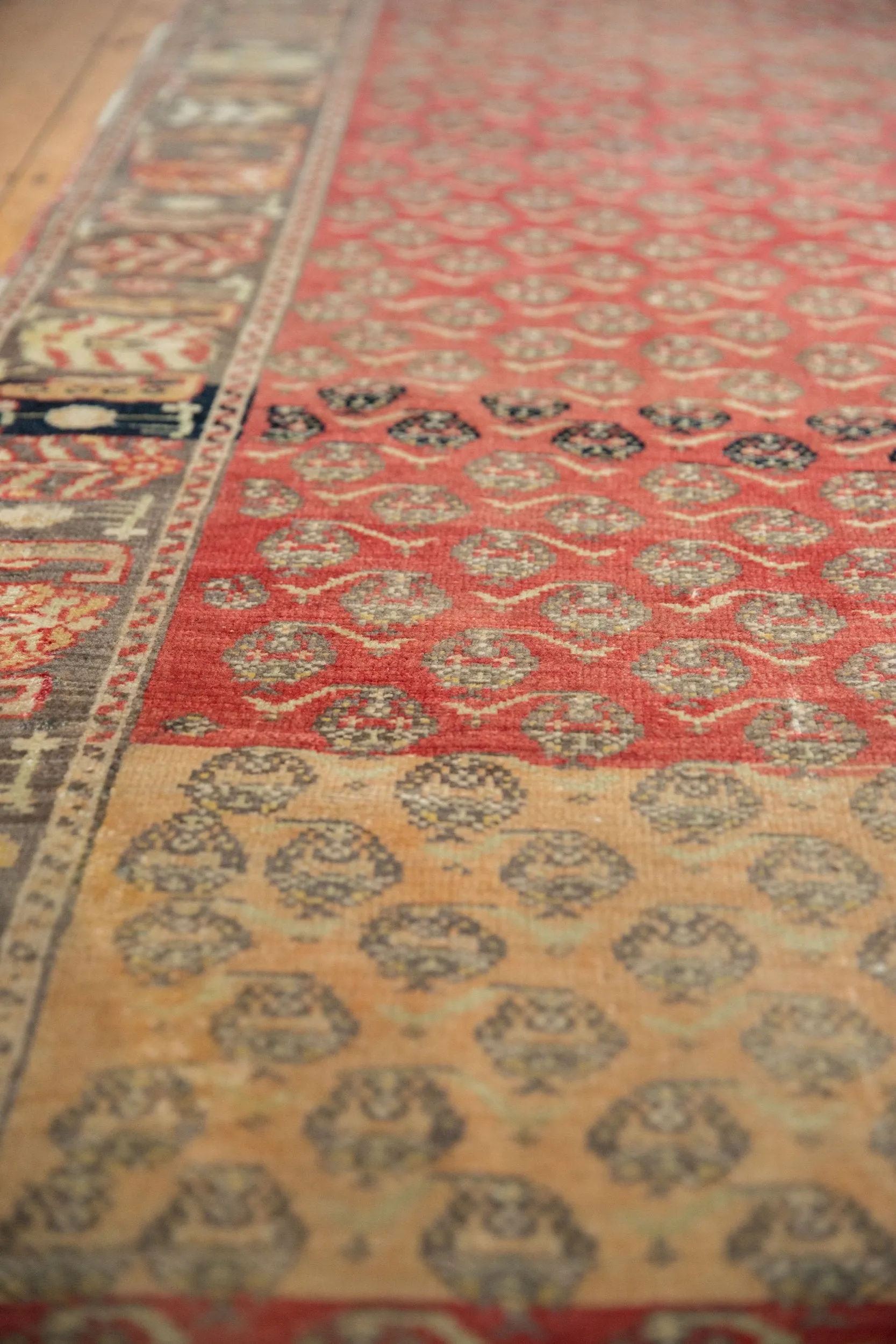 3.5x15 Vintage Distressed Oushak Rug Runner