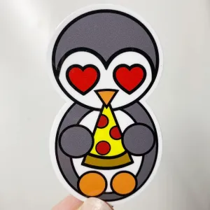 3" Foodie Pizza Penguin Vinyl Sticker
