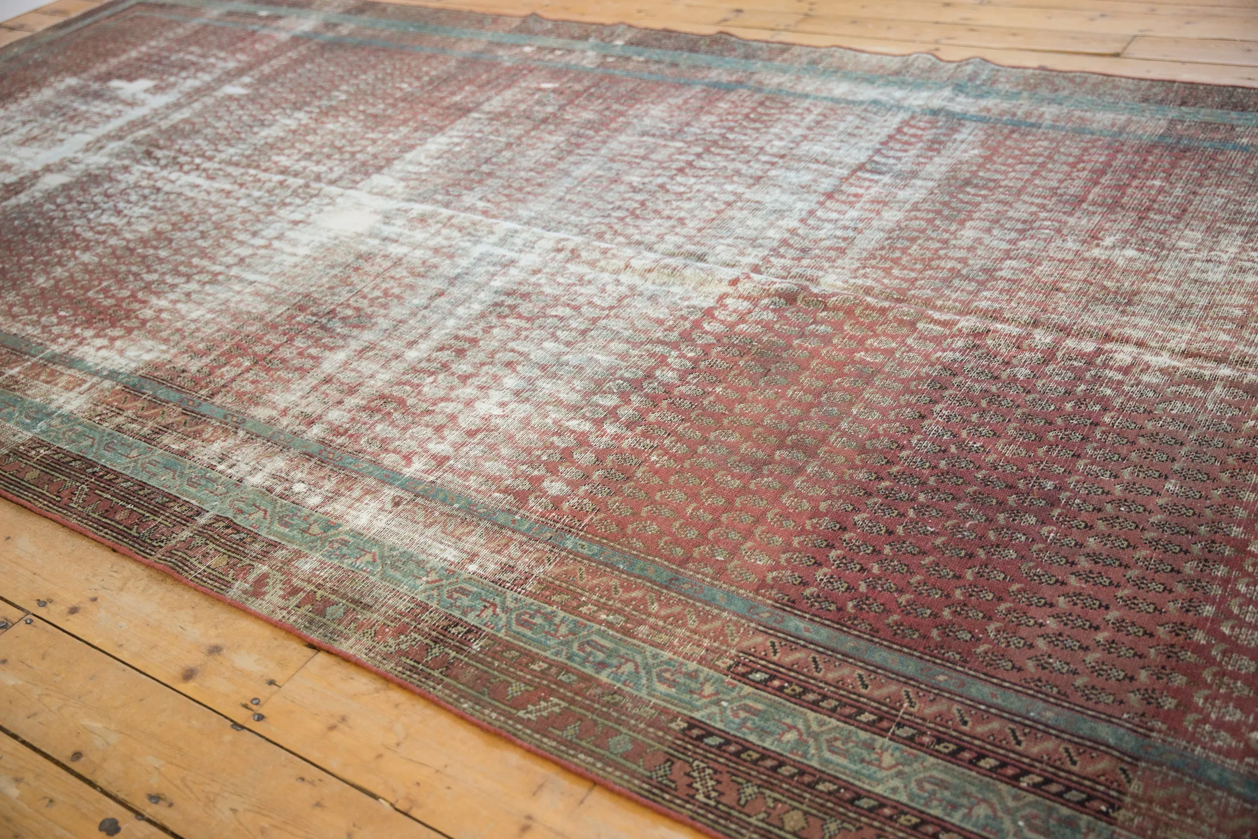 6.5x16.5 Antique Distressed Malayer Rug Runner