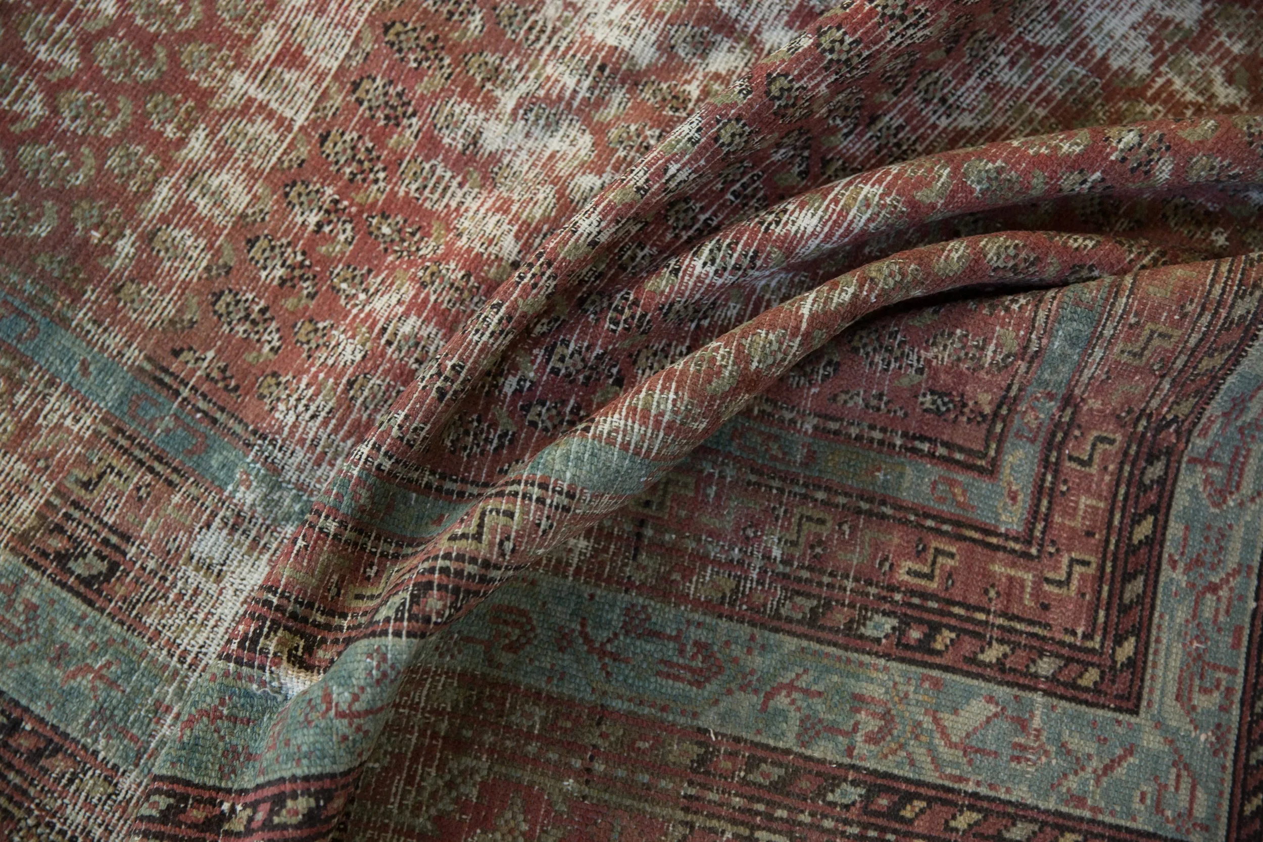 6.5x16.5 Antique Distressed Malayer Rug Runner