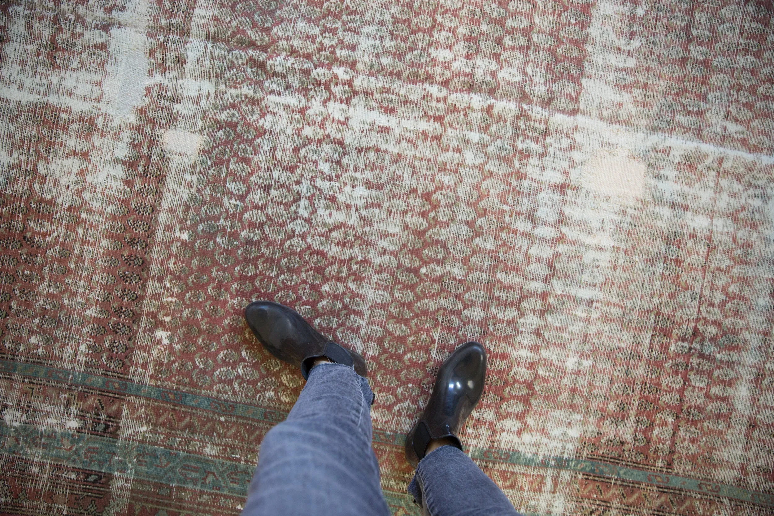 6.5x16.5 Antique Distressed Malayer Rug Runner