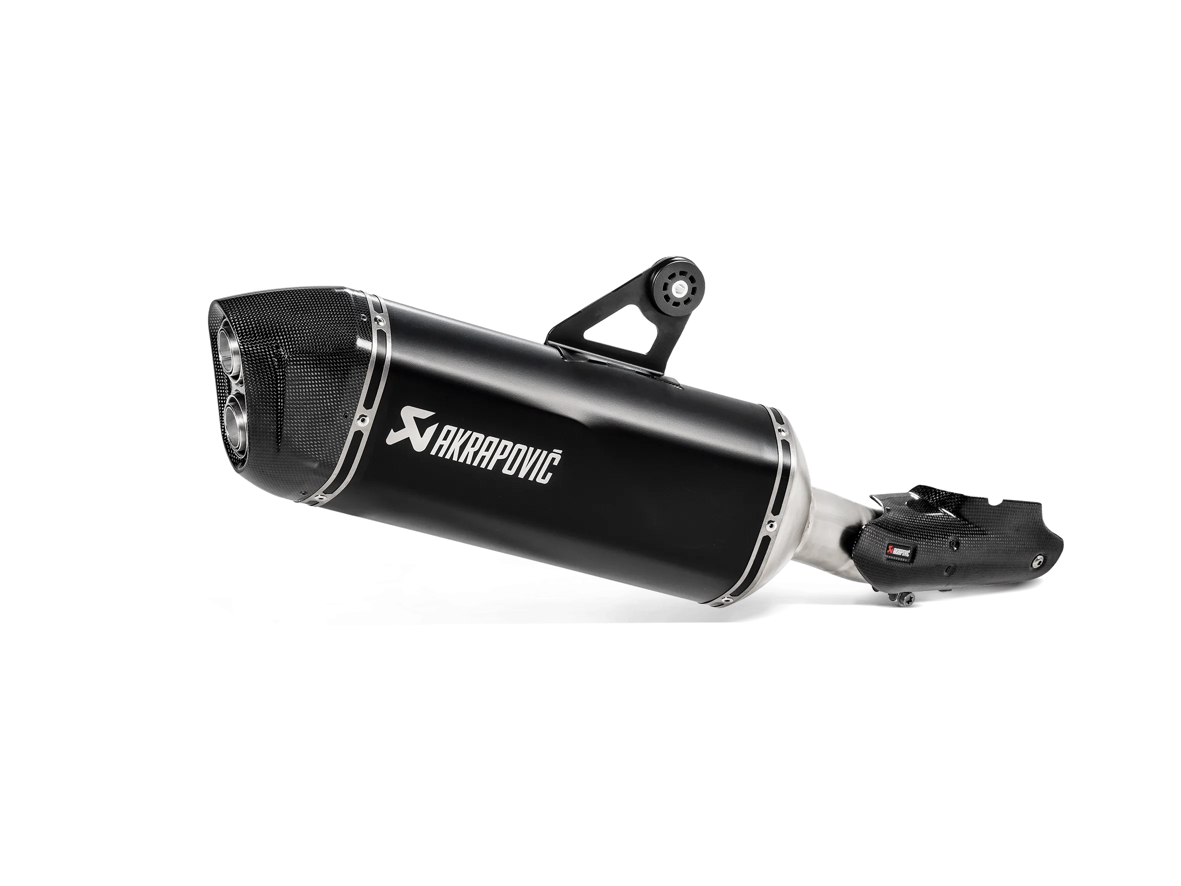 AKRAPOVIC zwarte slip-on uitlaatdemper voor de BMW R1250GS en Adventure