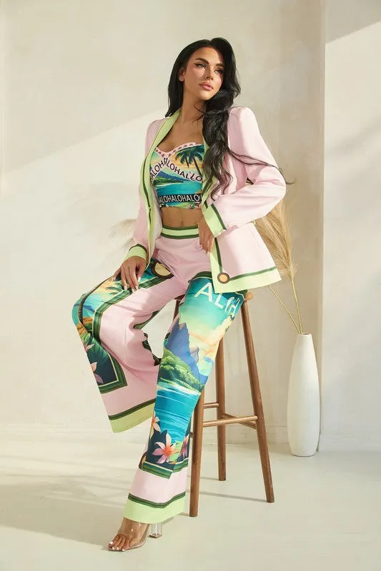 ALOHA THREE PIECE SUIT SET