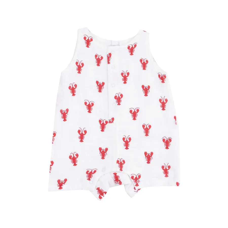 Angel Dear Lobster Muslin Shortie Romper