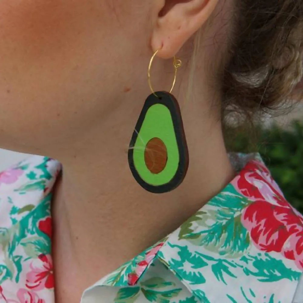 Avocado Hoops Earrings