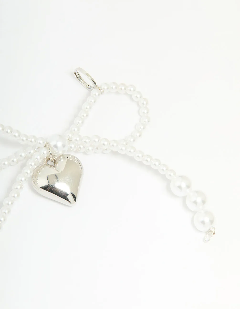 Beaded Pearl Bow Shoe Charm Set