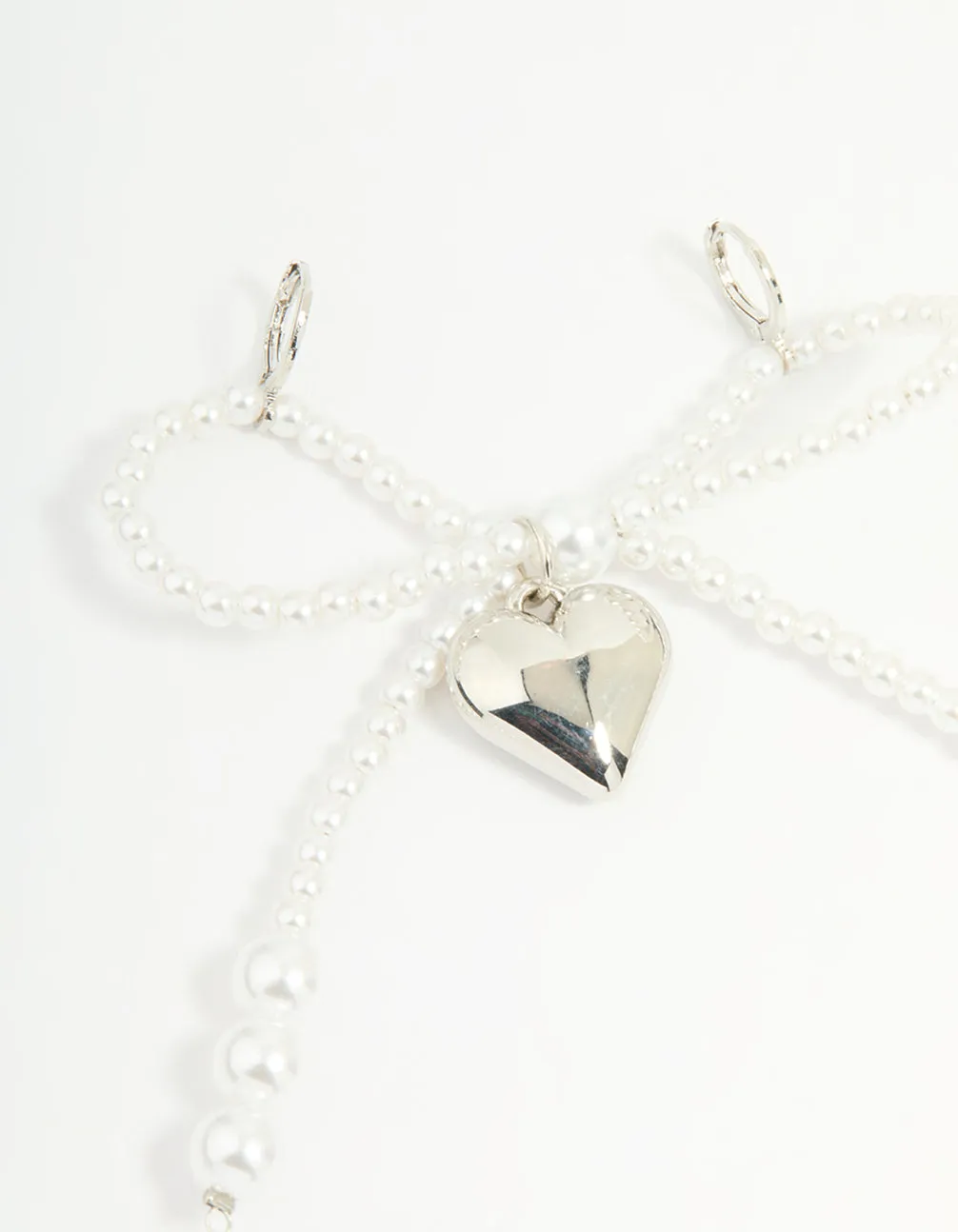 Beaded Pearl Bow Shoe Charm Set