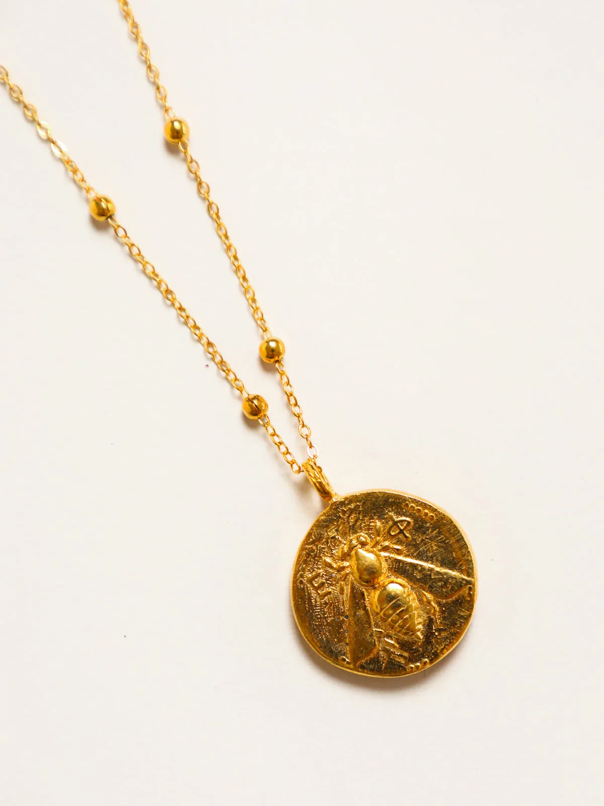Bee of Ephesus/Stag Coin Necklace