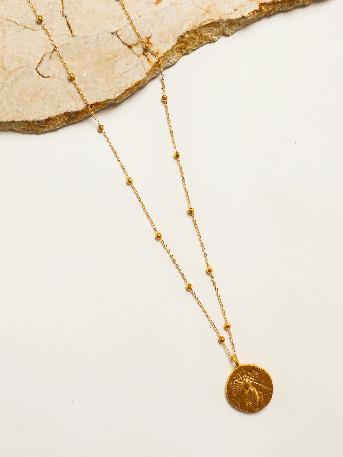 Bee of Ephesus/Stag Coin Necklace