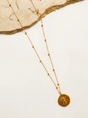 Bee of Ephesus/Stag Coin Necklace