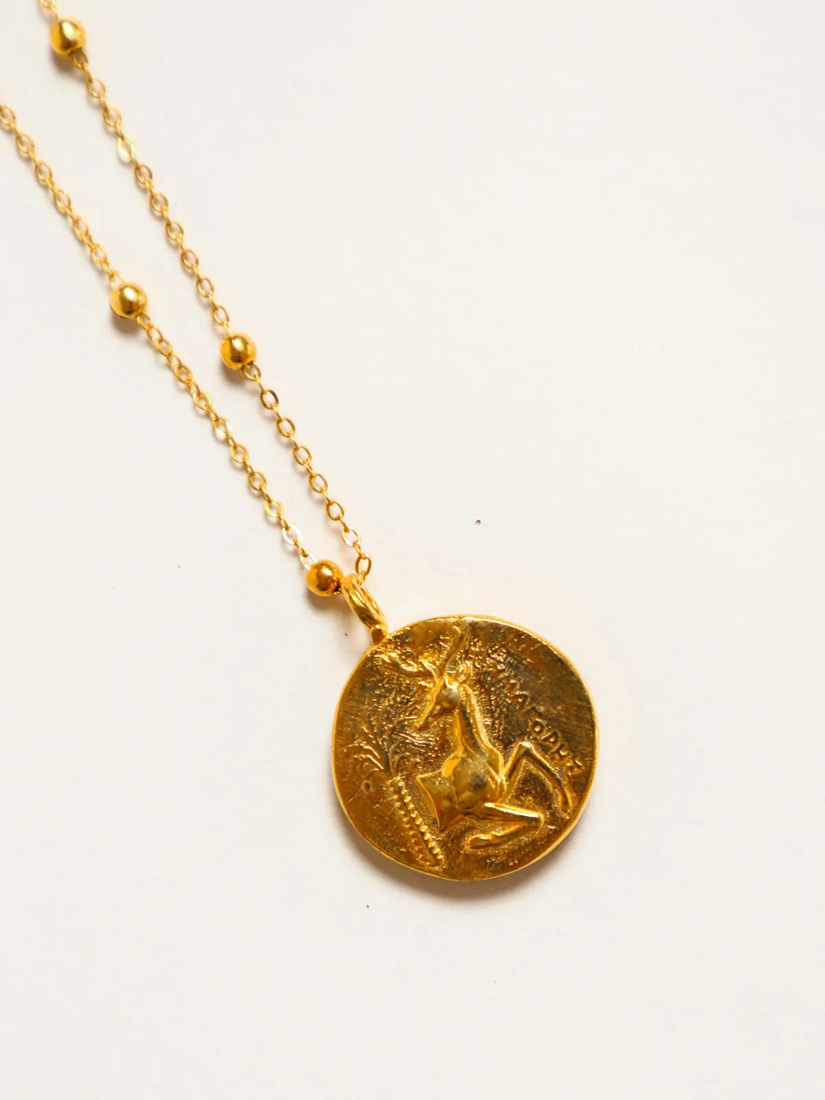 Bee of Ephesus/Stag Coin Necklace