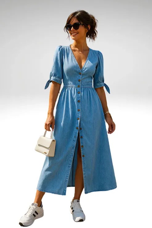 Belle | Elegant denim dress