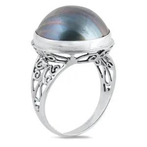 Blue Pearl Ring