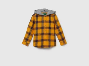 Boys Checked Hood Shirt
