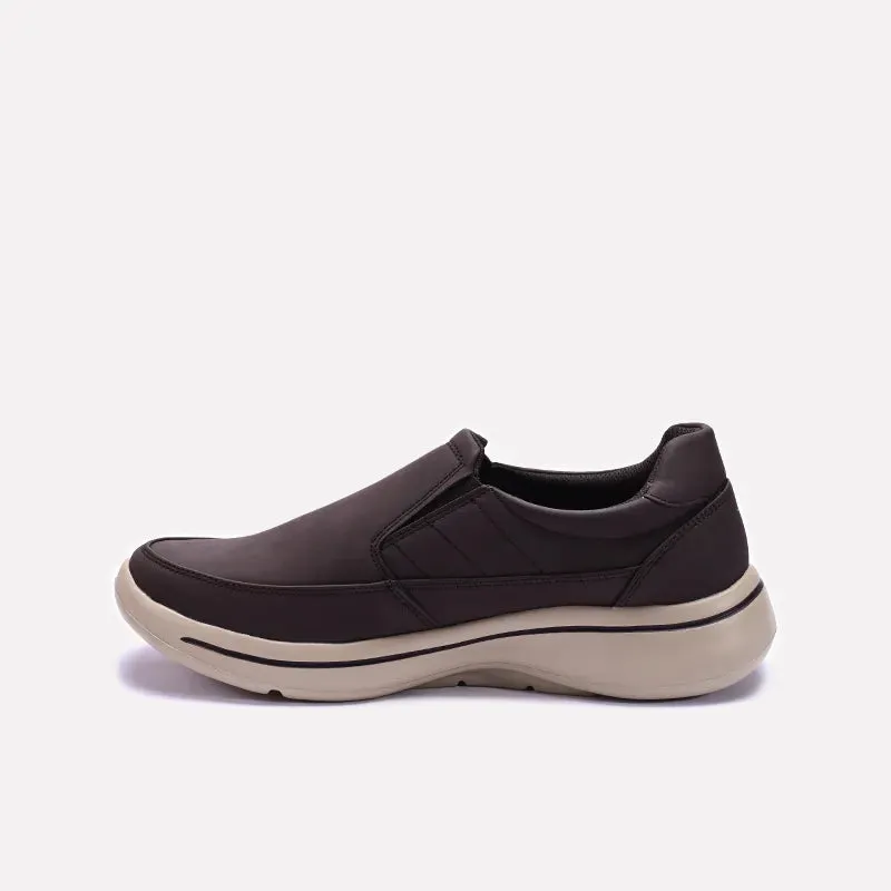 Brown Comfy Slip On Sneakers 0120567