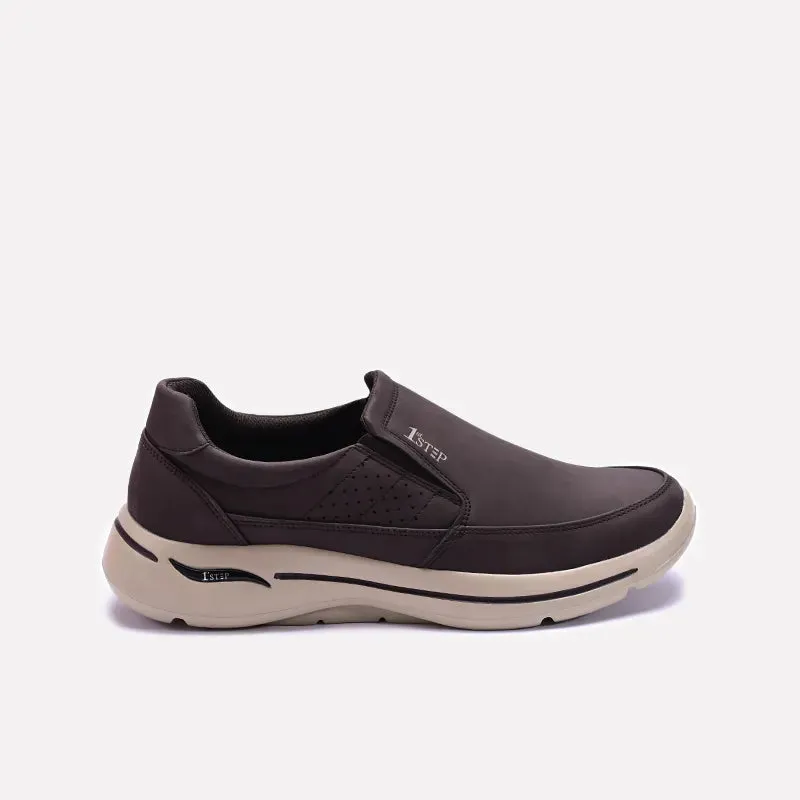 Brown Comfy Slip On Sneakers 0120567
