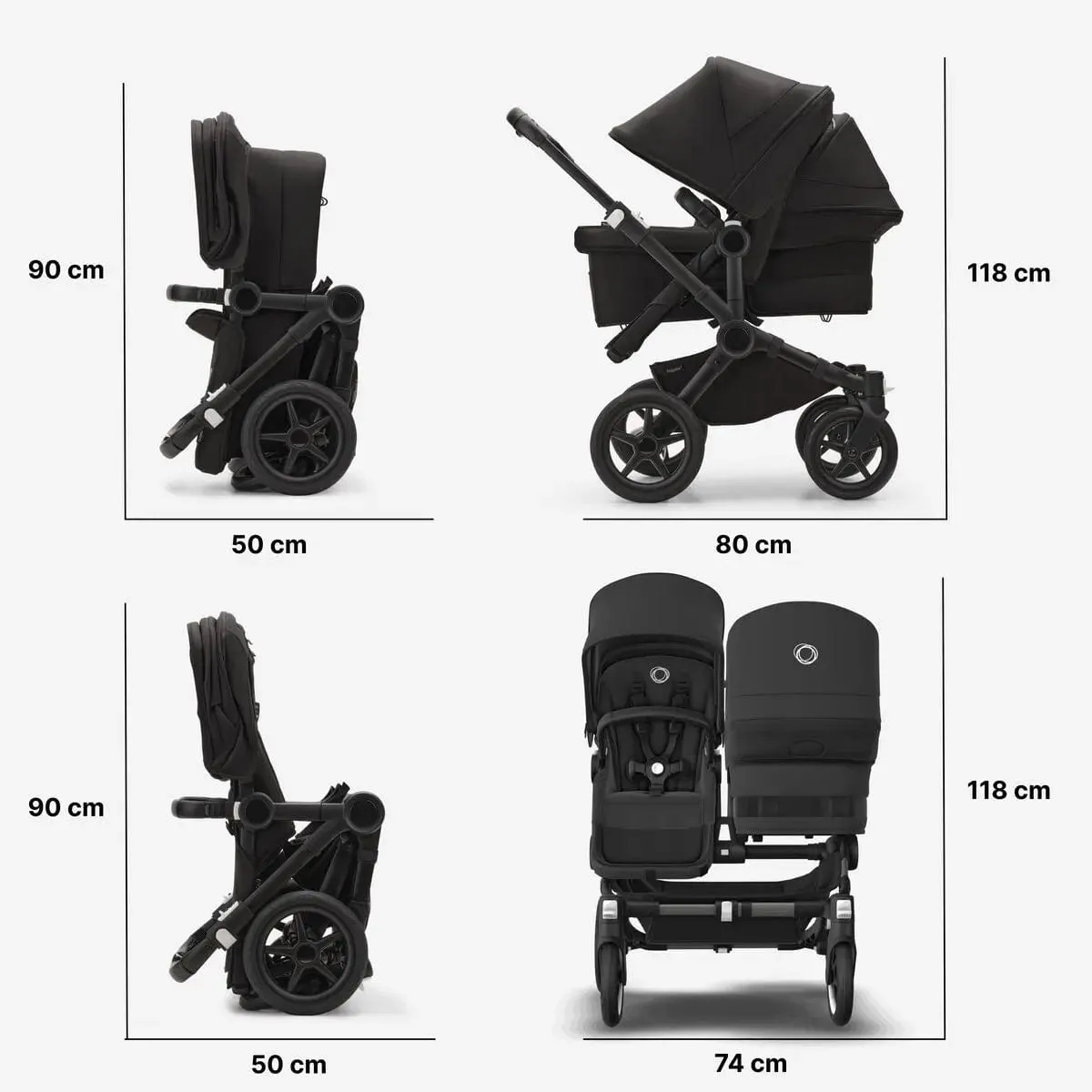Bugaboo Donkey5 Duo - Midnight Black