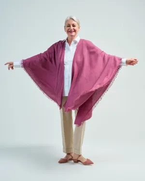 cashmere/silk woven over dyed wrap
