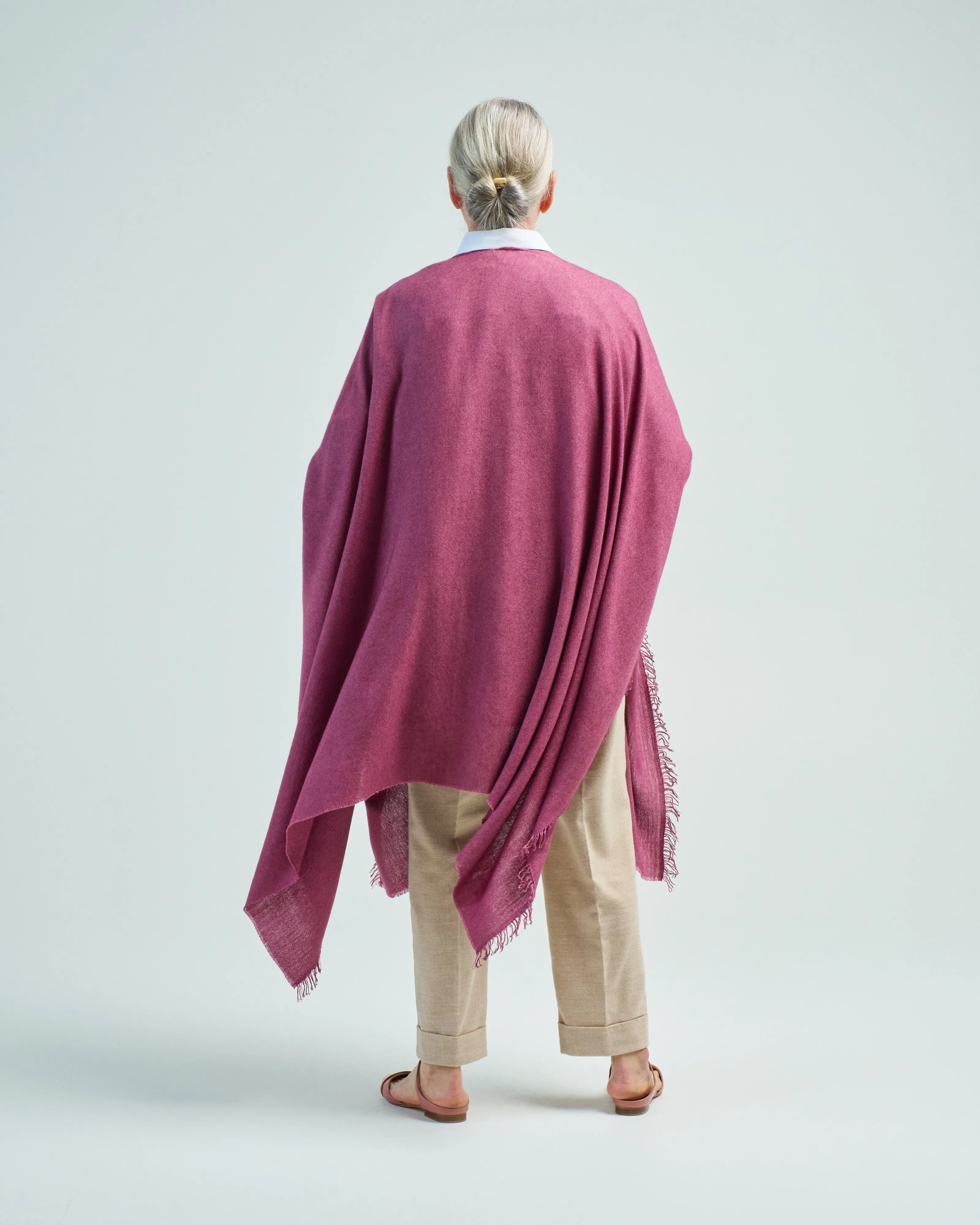 cashmere/silk woven over dyed wrap