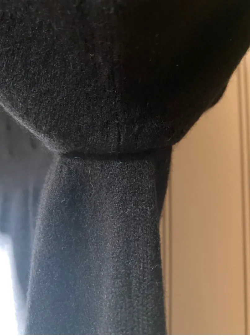 Chanel Short Sleeve Wool Sweater Slip on Dress