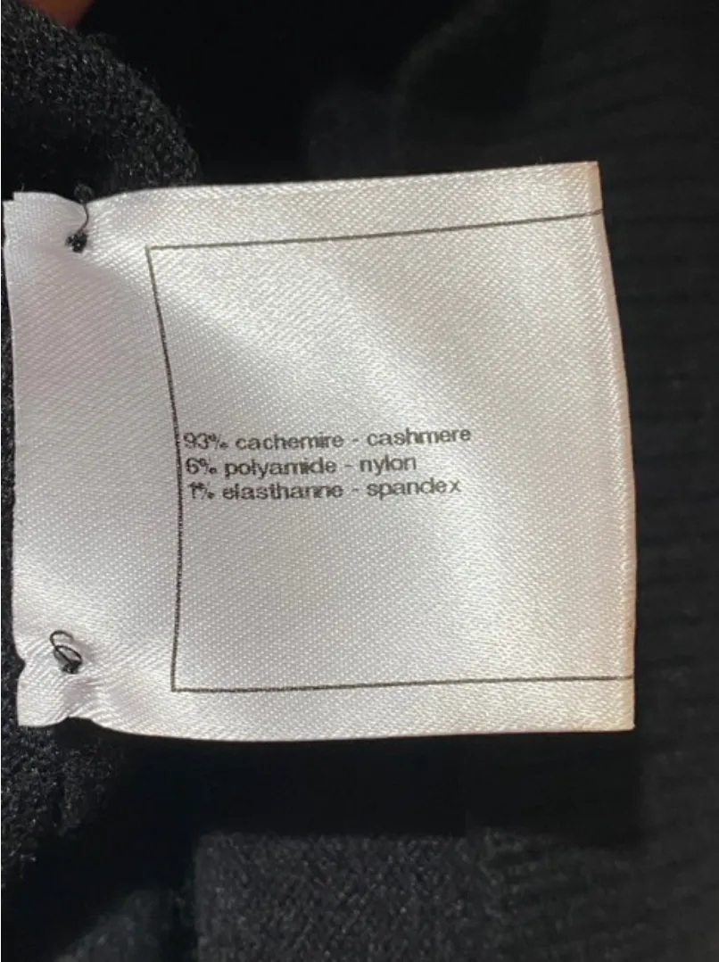 Chanel Short Sleeve Wool Sweater Slip on Dress