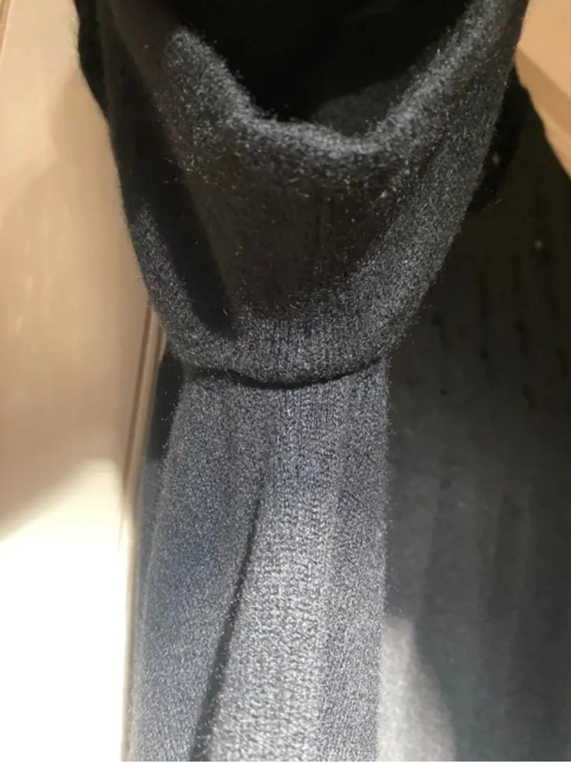 Chanel Short Sleeve Wool Sweater Slip on Dress
