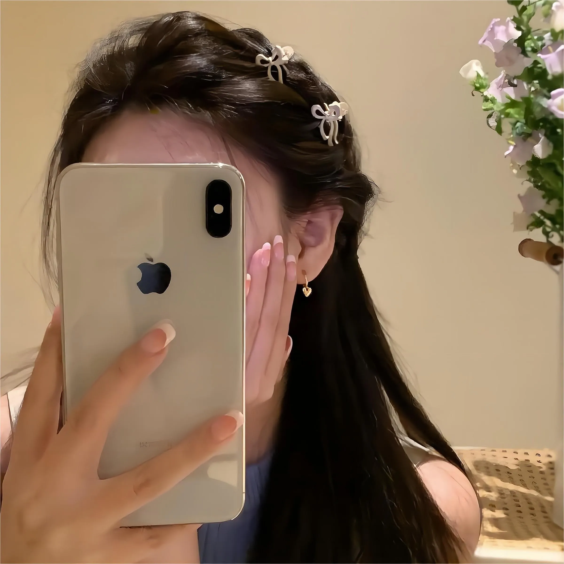 Chic 2 Pieces Enamel Ribbon Bowknot Hair Clips Set