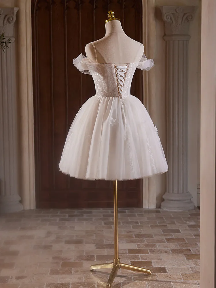 Chic Beading Off-the-shoulder Ball Gown Homecoming Dresses