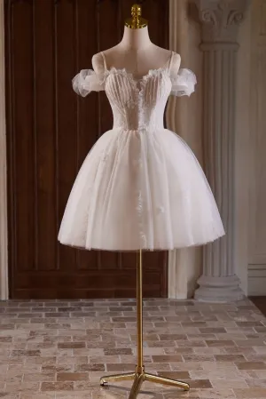 Chic Beading Off-the-shoulder Ball Gown Homecoming Dresses