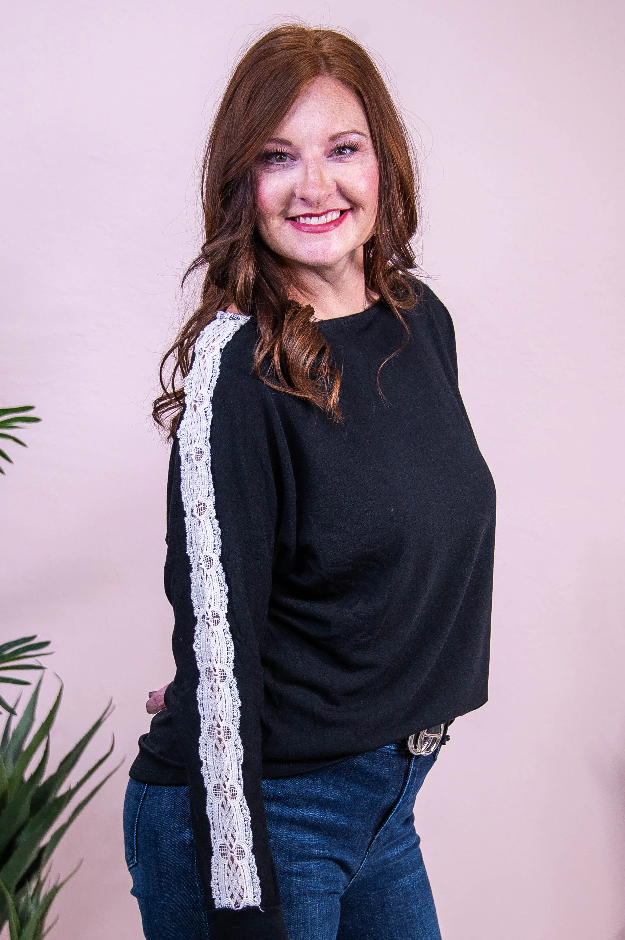 Chic Composure Black/Cream Crochet Lace Top - T10377BK