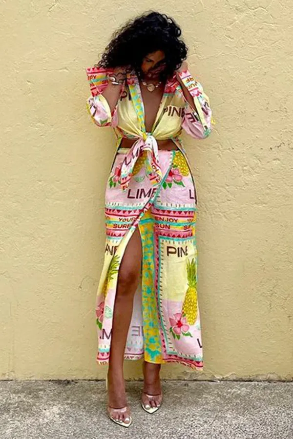 Chic Graffiti printing 2 pieces Set
