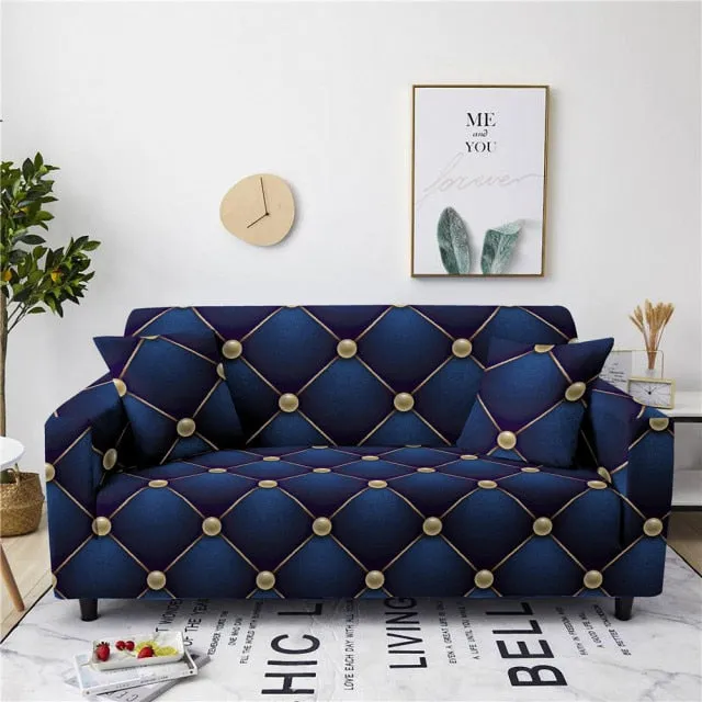 Christmas Floral Red Stretch Sofa Cover Living Room All Inclusive Anti-Dirty Slipcover Furniture Protector Elastic Couch Cover