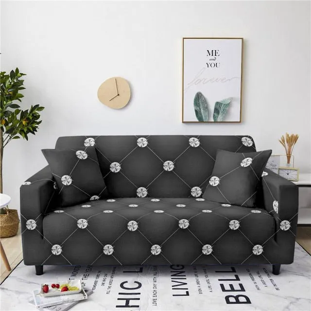 Christmas Floral Red Stretch Sofa Cover Living Room All Inclusive Anti-Dirty Slipcover Furniture Protector Elastic Couch Cover