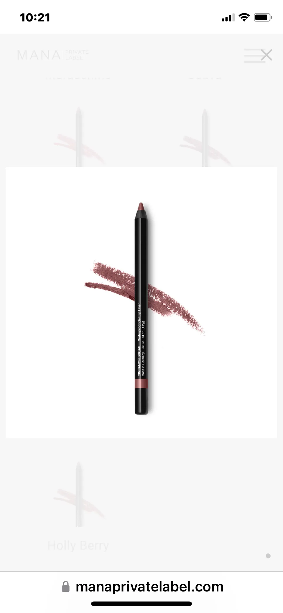 Cinnamon Sugar Waterproof Gel Lip Liner Pencil
