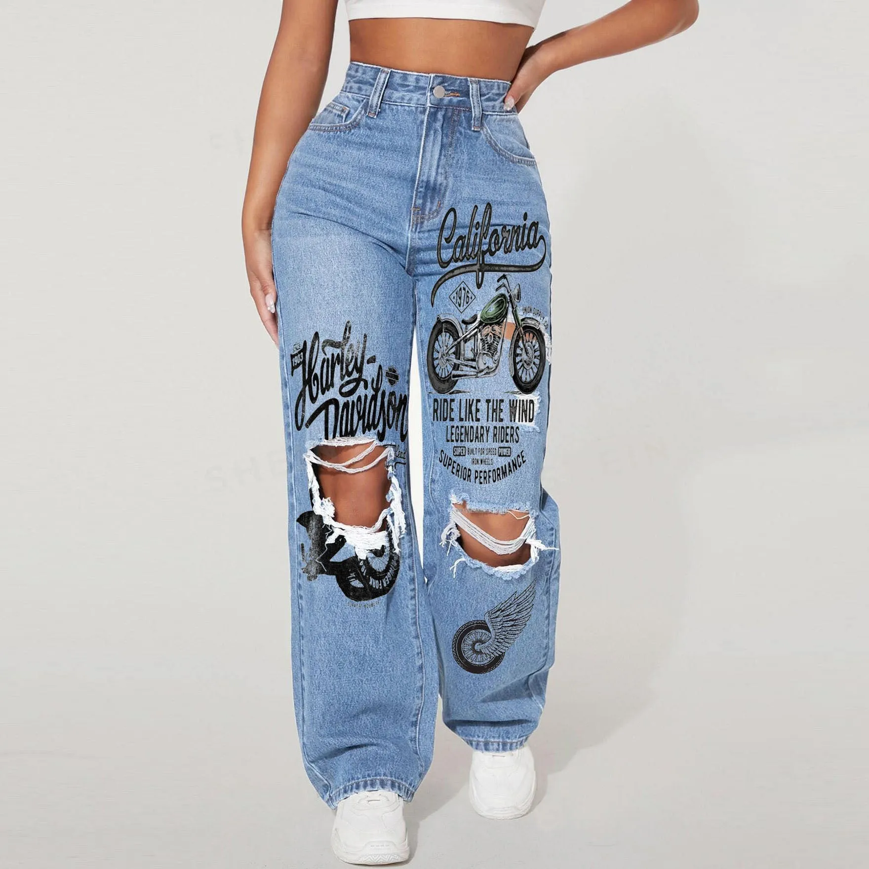 Classic  Casual Denim Pants Jeans for Effortless Everyday Style