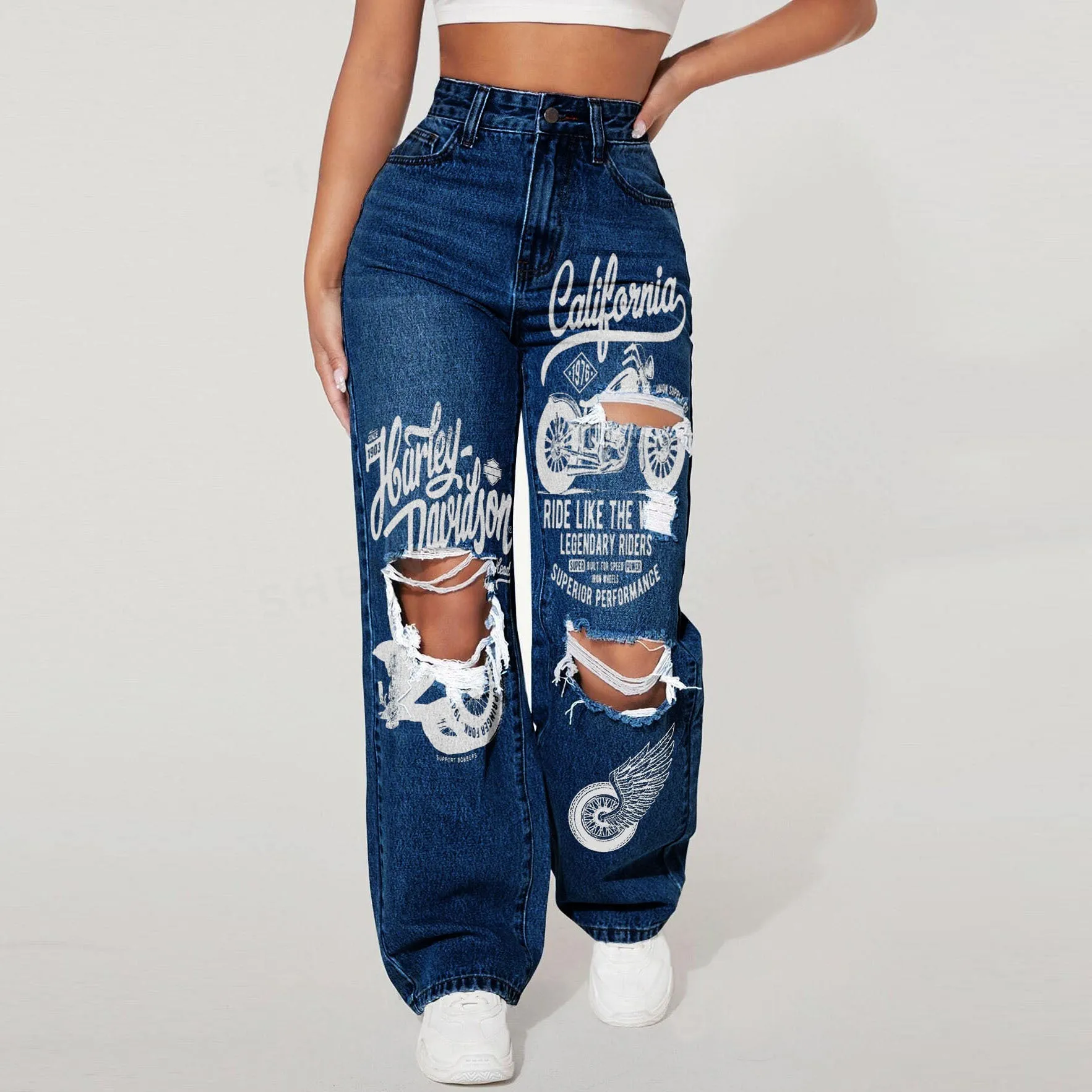 Classic  Casual Denim Pants Jeans for Effortless Everyday Style